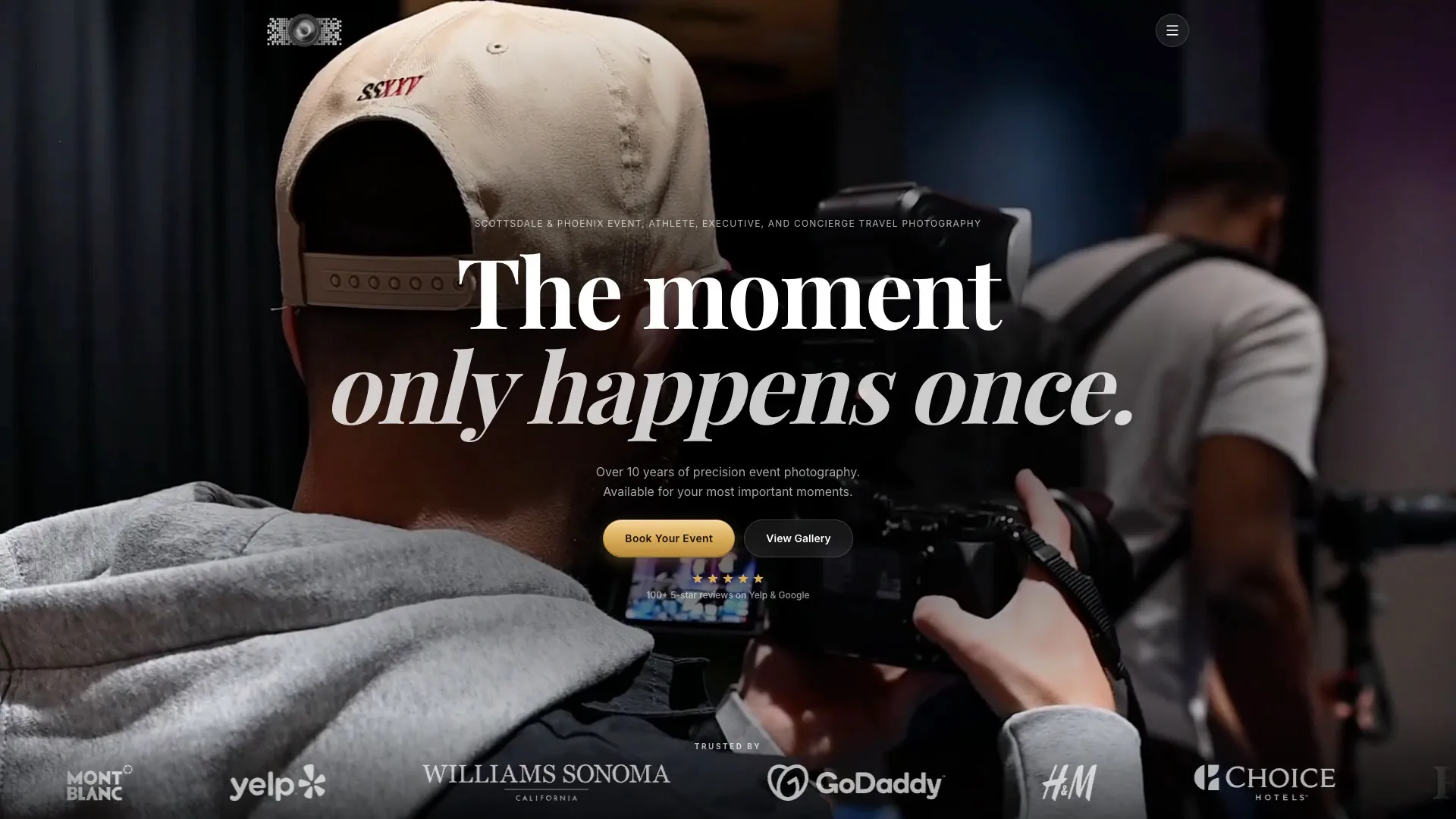 Scottsdale Event Photography website hero